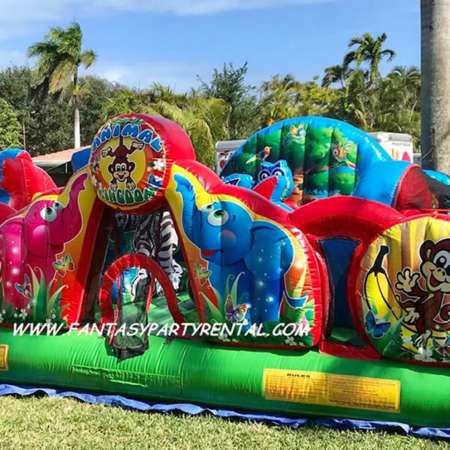 Animal Kingdom toddler bounce house. Bounce, obstacles, climb, dry slide.