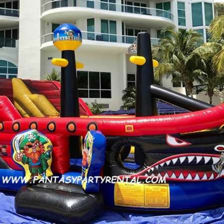 Pirate Ship Toddlers Juniors. Bounce, obstacles, climb, dry slide.