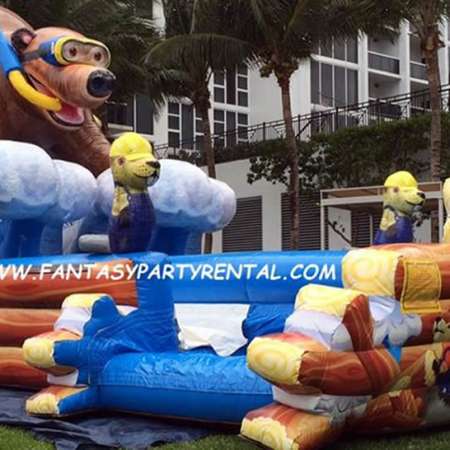 BEAR CAMP WET OR DRY DOUBLE LANE 24´H SLIDE