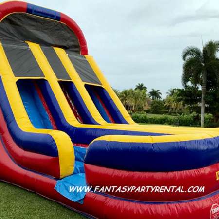 DUAL LANE SLIDE WET AND DRY, 22FT H.