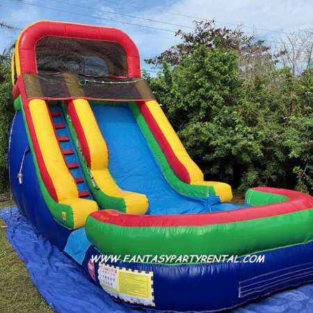 RAINBOW SLIDE WET AND DRY, 18FT H.
