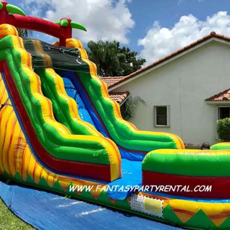 VOLCANO SLIDE WET AND DRY, 22FT H.