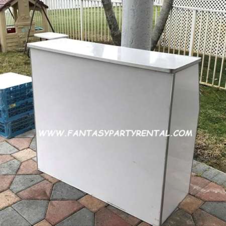 White portable bar