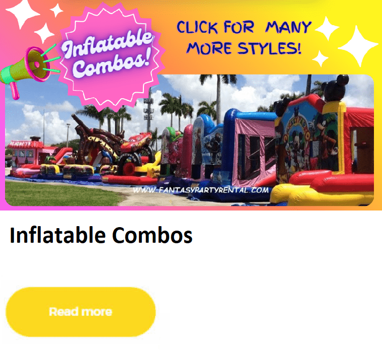 Disney themed inflatable combo bounce houses